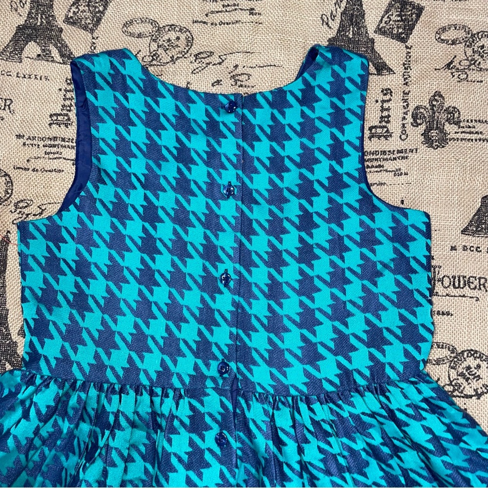 Cat & Jack NWT! Girl Green Bird/Navy Holiday Dress Size L - Picture 11 of 14
